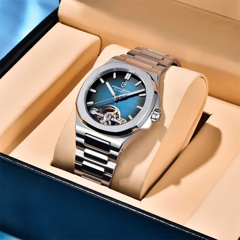 Pagani Design Automatic Super Thin Blue Dial Men's Watch- PD-YS025